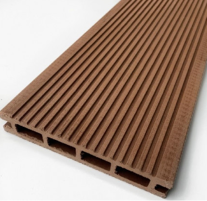 Террасная доска двухсторонняя, шовная,с тиснением Коричневый